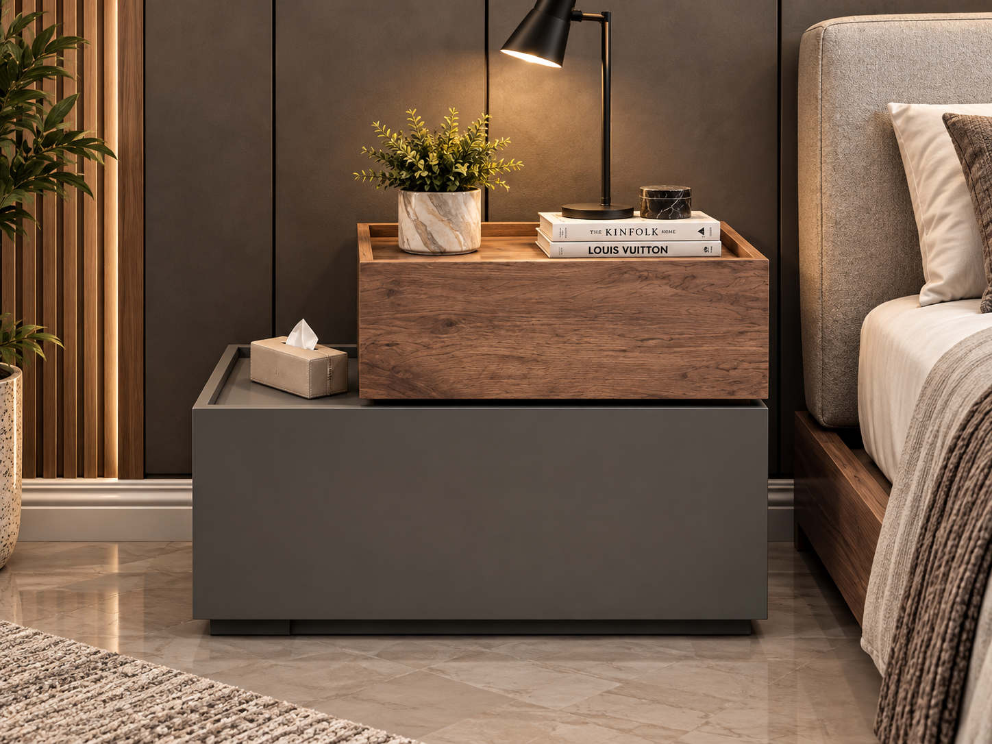 Mesita Elegant Bed Side Table
