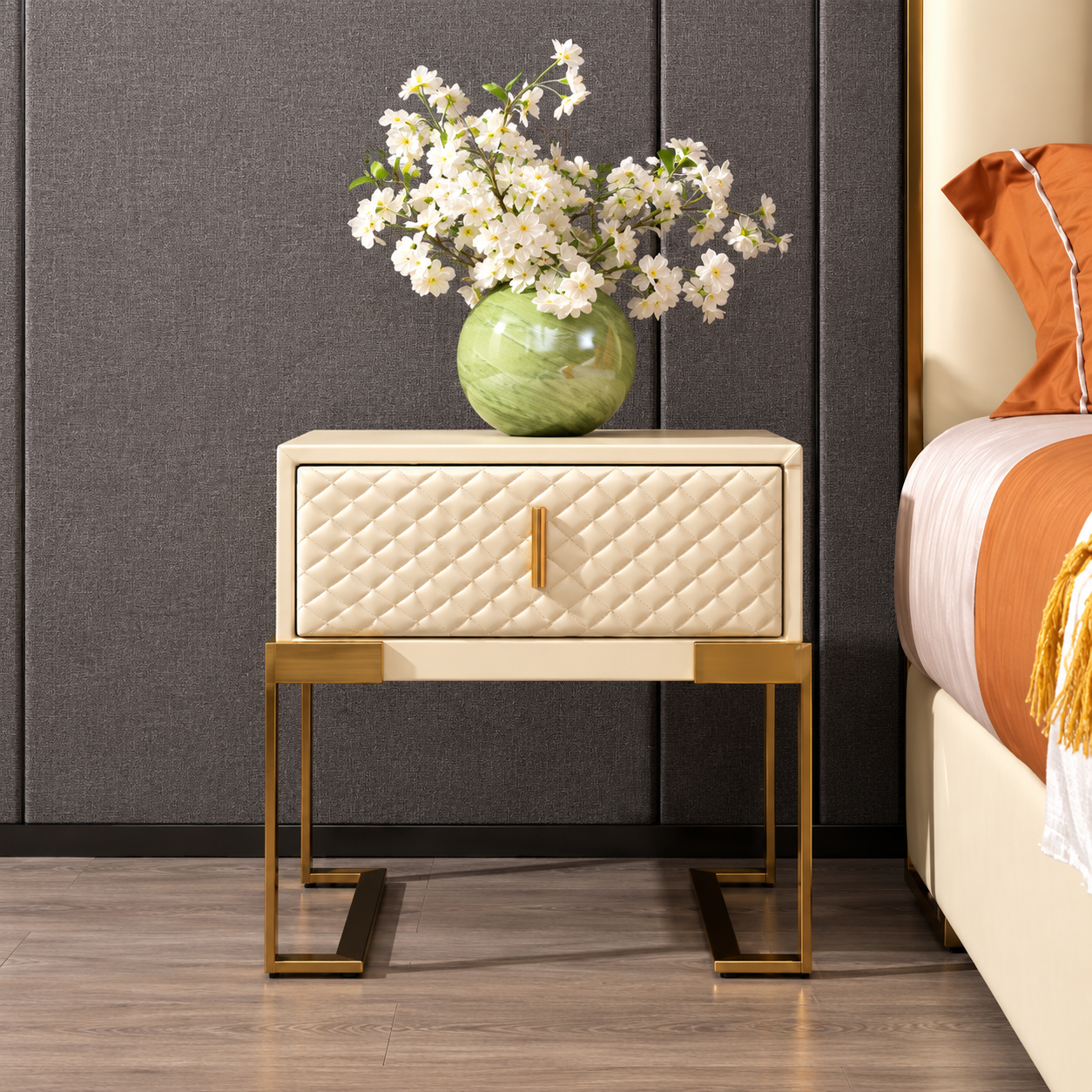 Mid- Century Luxury Bed Side Table - Image 2