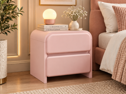 Kids Side Table in Baby Pink Color
