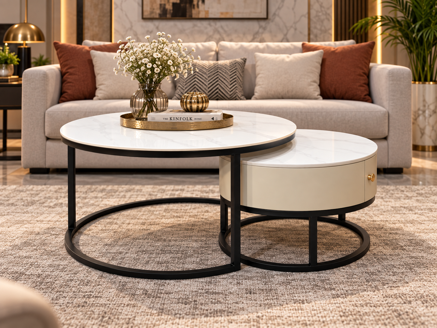 Bianco Oro Nested Coffee Table