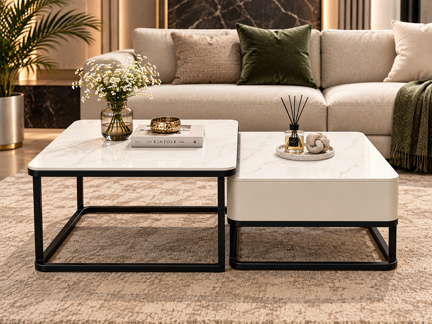 Pandora Nested Marble Coffee Table – MS Base