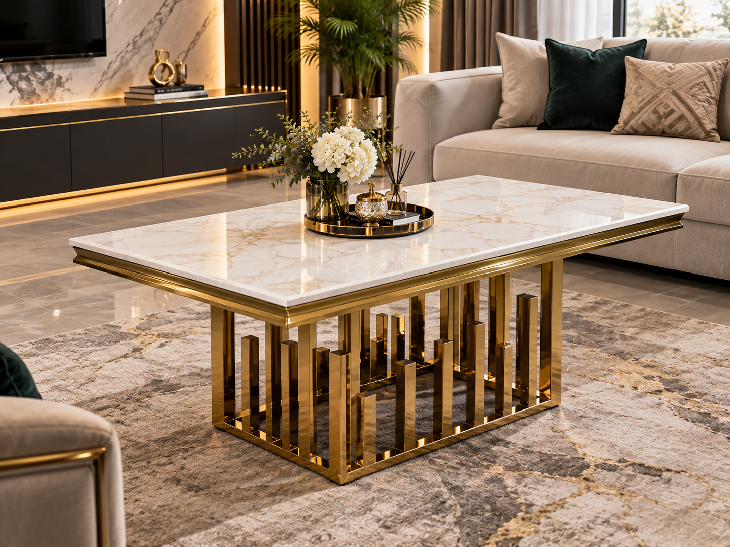 Dorian Marble Coffee Table - Image 2
