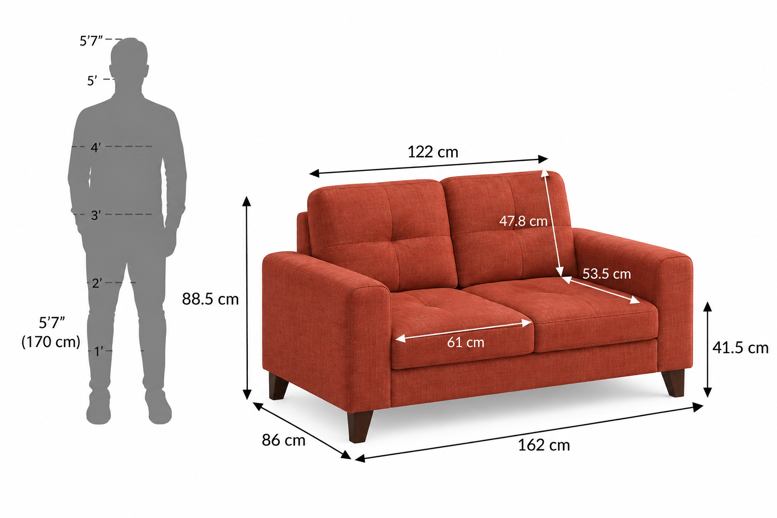 Edward Sofa Set in Teal Color - Image 3