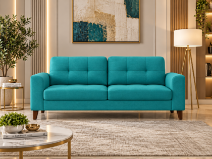 Edward Sofa Set in Teal Color