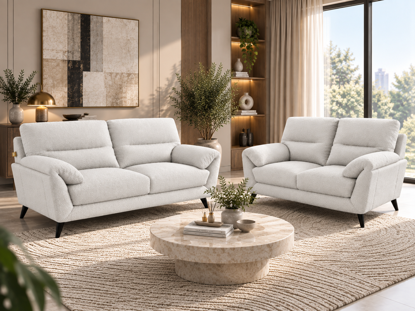 Gretta Sofa Set – Premium Bouclé Fabric - Image 2