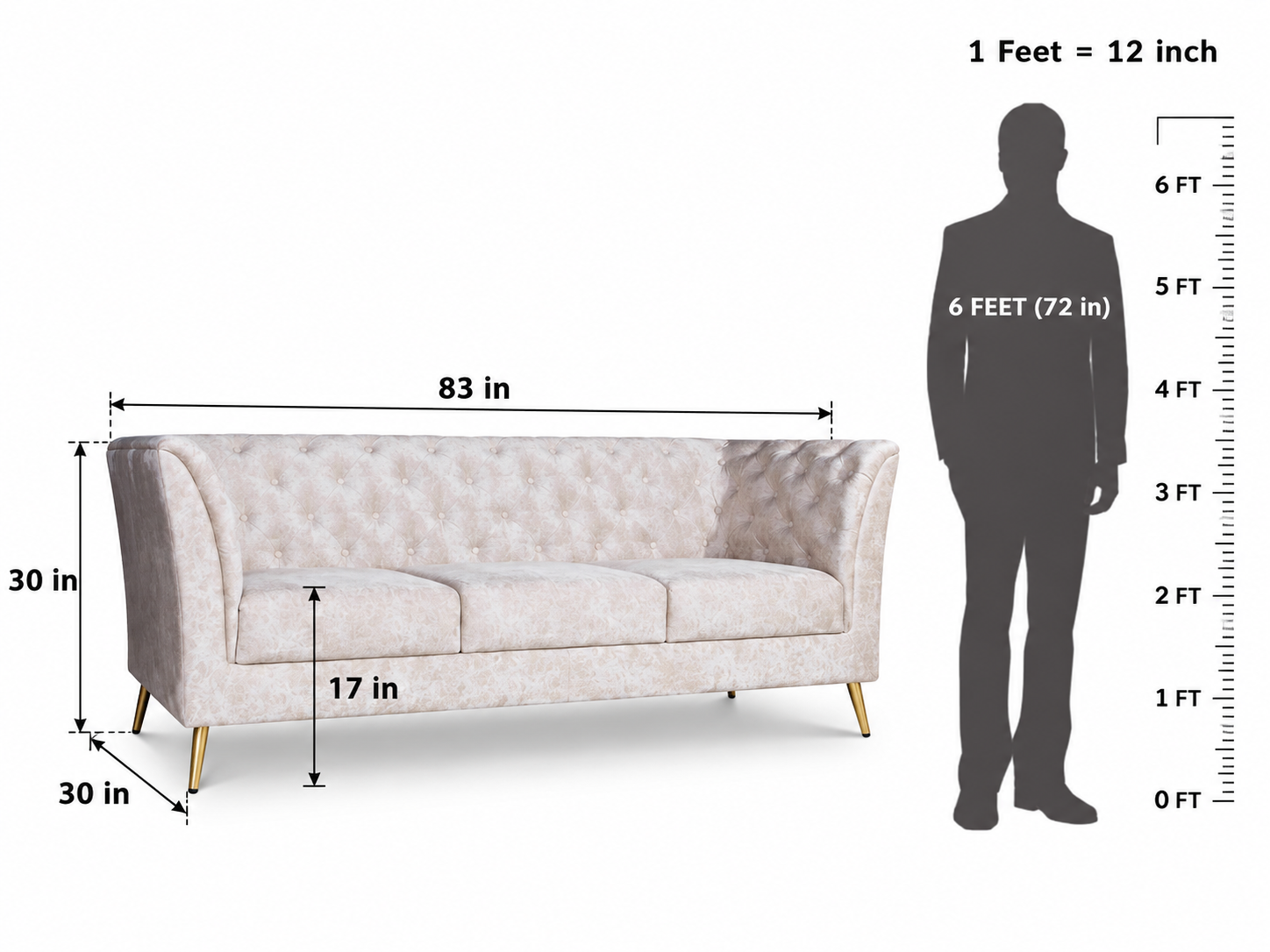 Elegant Olive Velvet Sofa Set 3+2 - Image 5