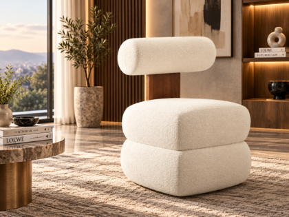Aiden Cream Boucle Premium Accent chair