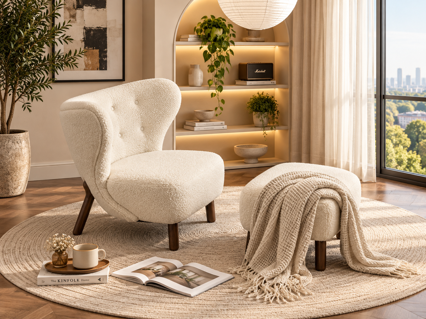 Reno Luxury Accent Chair With Legrest - Image 3