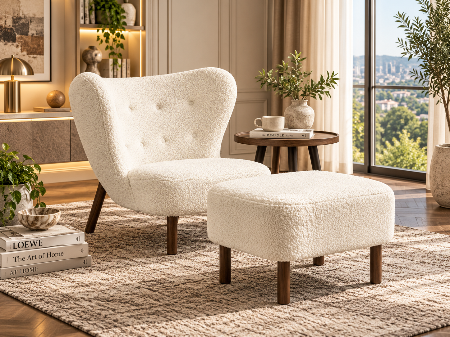 Reno Luxury Accent Chair With Legrest - Image 2