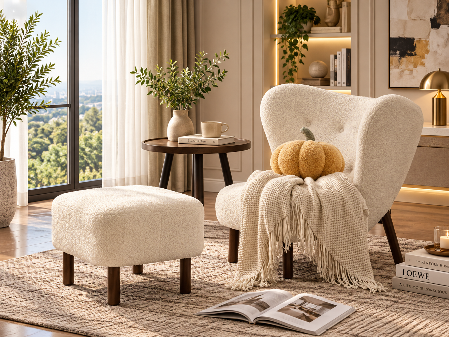 Reno Luxury Accent Chair With Legrest