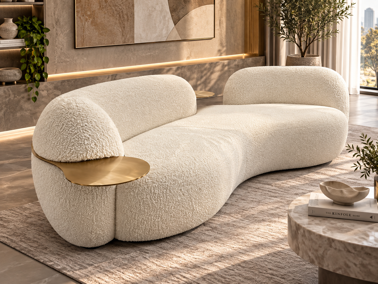 Taka Trey Table Premium Curve Sofa - Image 3