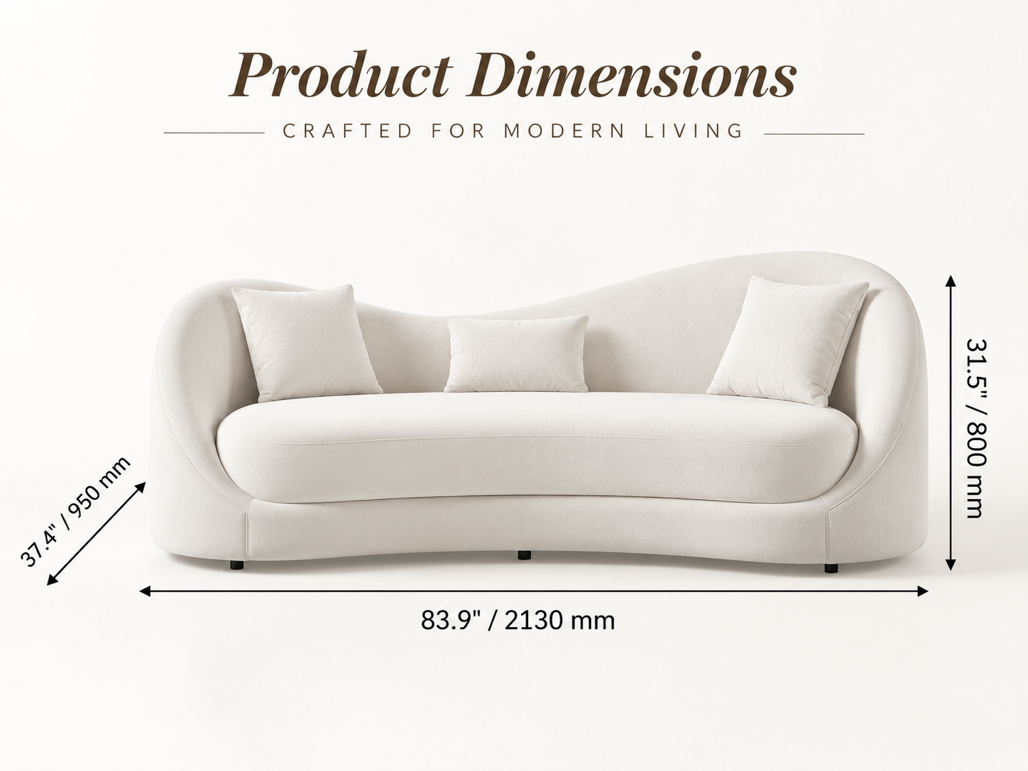 Serena Curve Sofa - Image 4