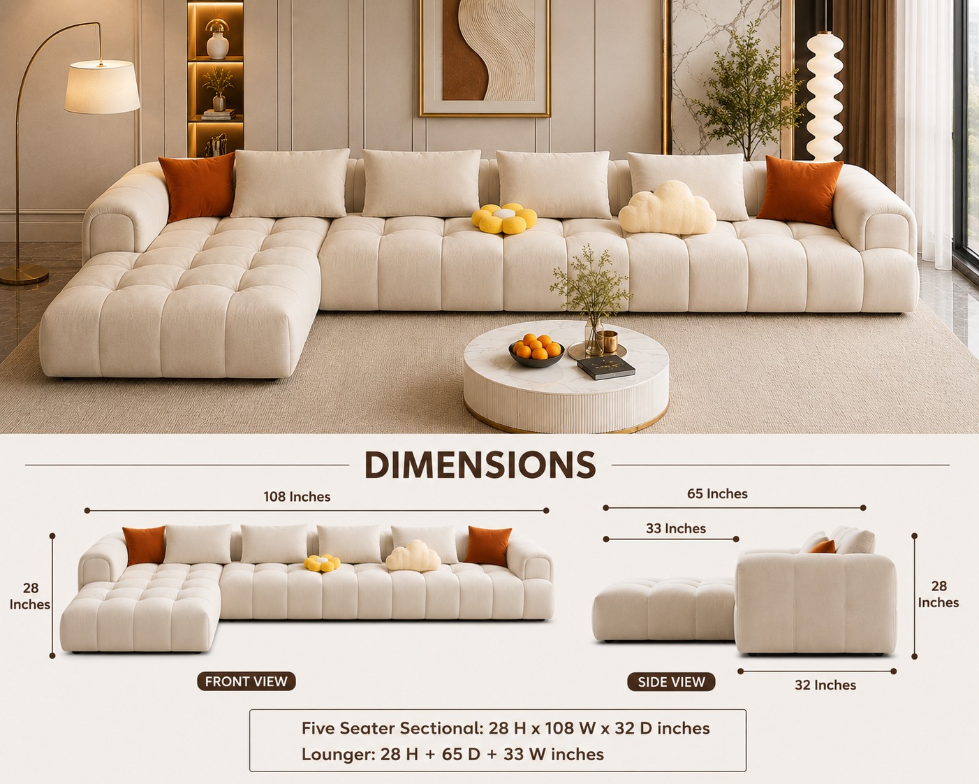 Sienna L Shape Sofa - Image 4