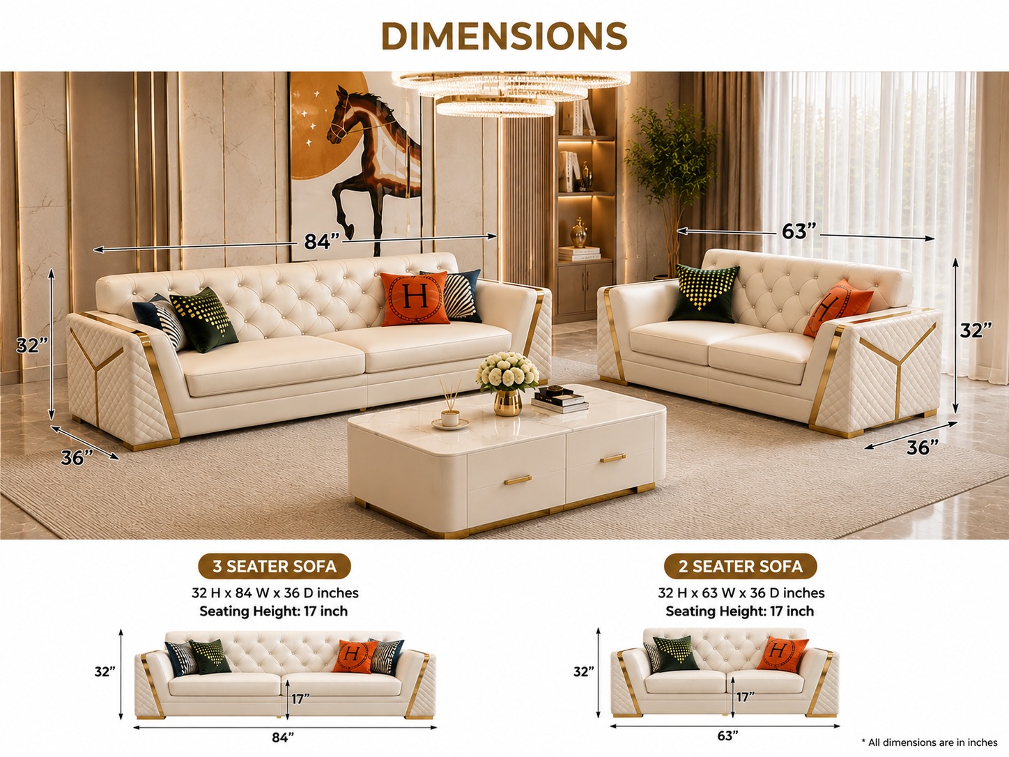 Lewis Sofa Set Sofa - Image 4